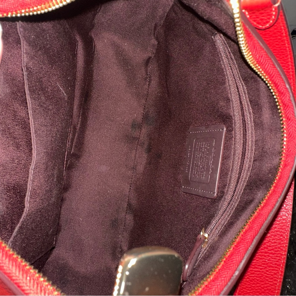 Coach Cherry Red Hobo Bag ❤️ SEND A OFFER!! Free Gift 🎁 w/ purchase - Picture 8 of 11